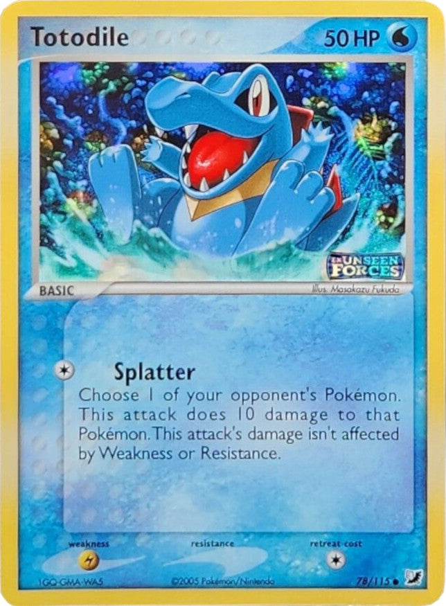 Totodile (78/115) (Stamped) [EX: Unseen Forces] | Good Games Modbury