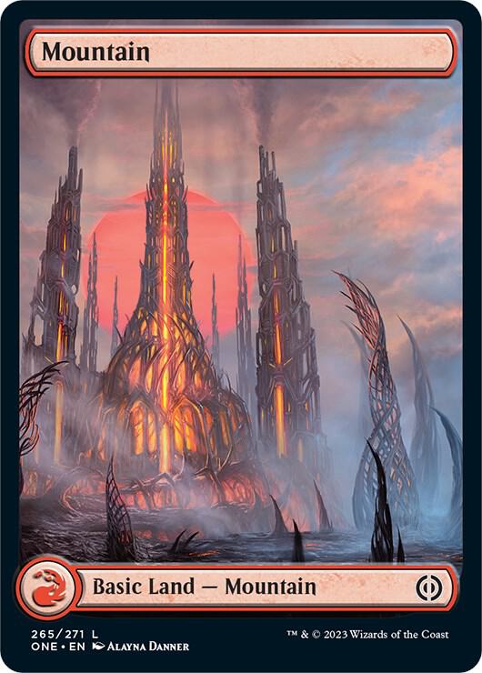 Mountain 265 Full Art 265 (Phyrexia: All Will Be One)  - Full Art | Good Games Modbury