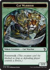 Cat Warrior // Thopter (026) Double-Sided Token [Commander 2018 Tokens] | Good Games Modbury