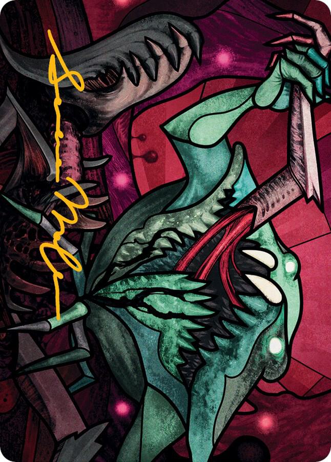 Yargle Glutton of Urborg Art Card Gold Stamped Signature 72 (Art Series: March of the Machine)  | Good Games Modbury