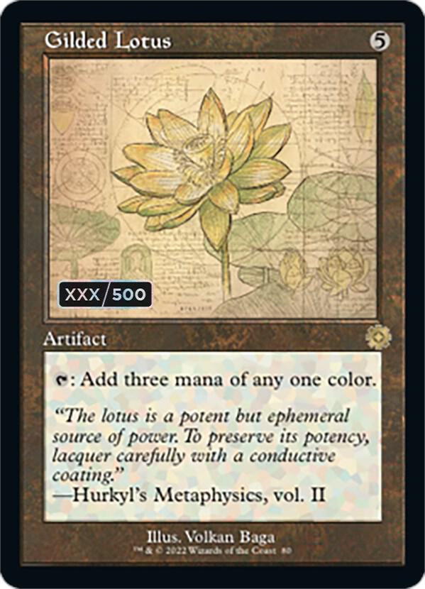 Gilded Lotus Schematic Serial Numbered 80z/63 (The Brothers' War: Retro Frame Artifacts)  - Foil | Good Games Modbury