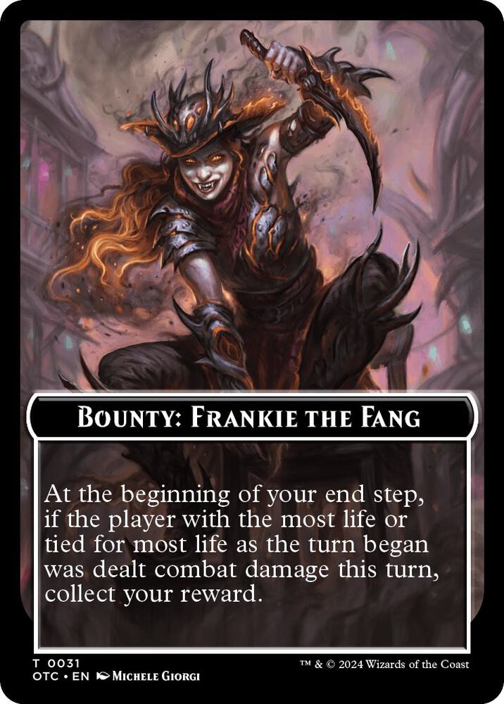 Bounty Frankie the Fang Bounty Rules Double Sided Token 31 (Commander: Outlaws of Thunder Junction)  | Good Games Modbury
