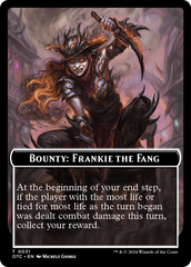 Bounty: Frankie the Fang // Bounty Rules Double-Sided Token [Outlaws of Thunder Junction Commander Tokens] | Good Games Modbury