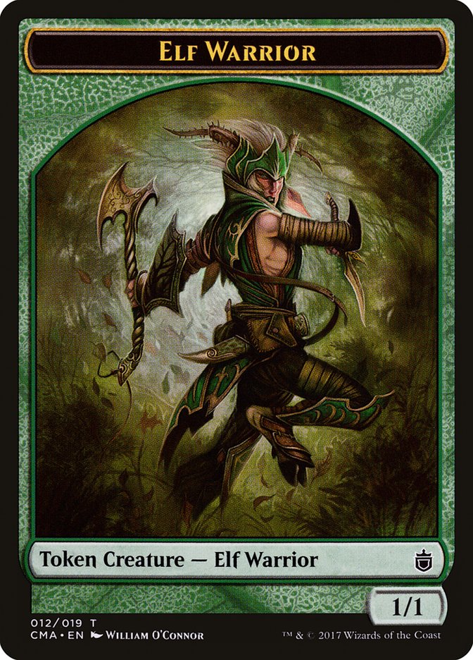 Elf Warrior Token [Commander Anthology Tokens] | Good Games Modbury