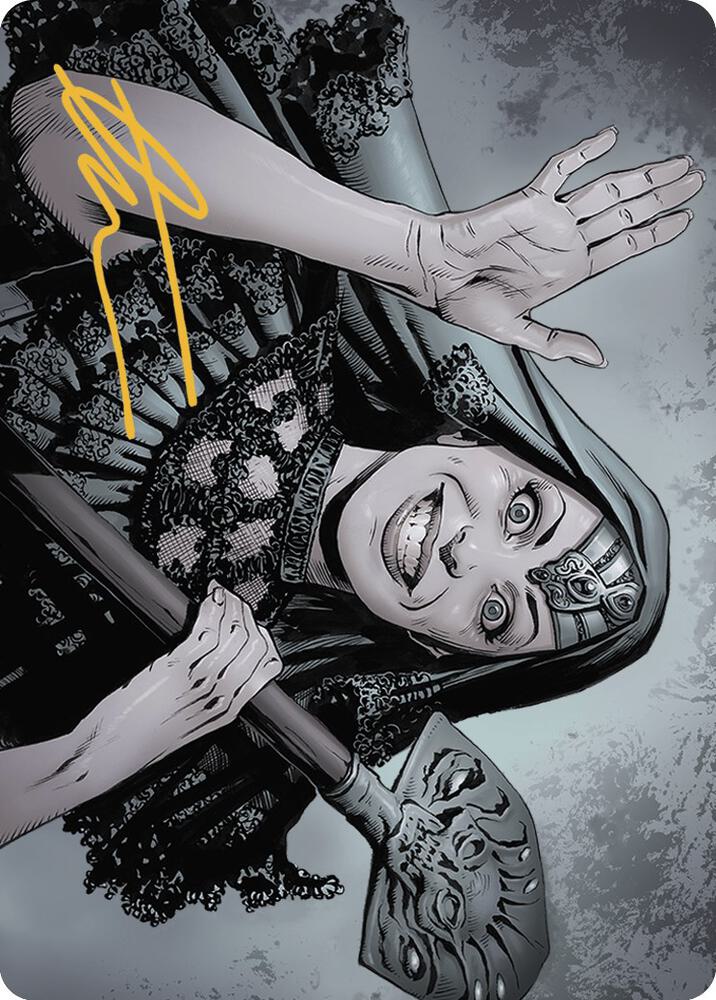 Gisa the Hellraiser Art Card Gold Stamped Signature 51 (Art Series: Outlaws of Thunder Junction)  | Good Games Modbury