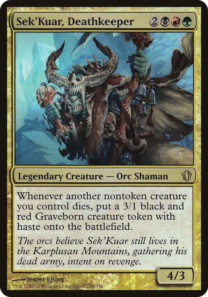 SekKuar Deathkeeper Commander 2013 210/15 (Oversize Cards)  - Foil | Good Games Modbury