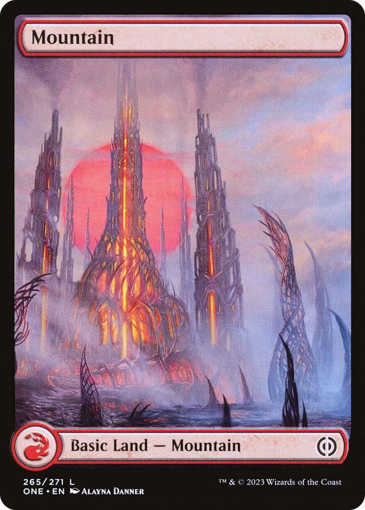 Mountain (265) (Full-Art) [Phyrexia: All Will Be One] | Good Games Modbury