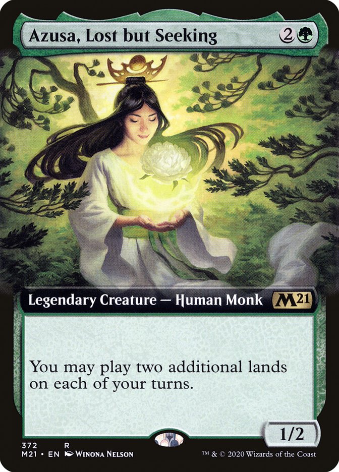 Azusa, Lost but Seeking (Extended Art) [Core Set 2021] | Good Games Modbury