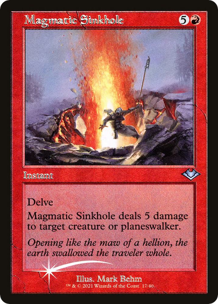Magmatic Sinkhole 17/40 (Modern Horizons)  - Retro Foil | Good Games Modbury