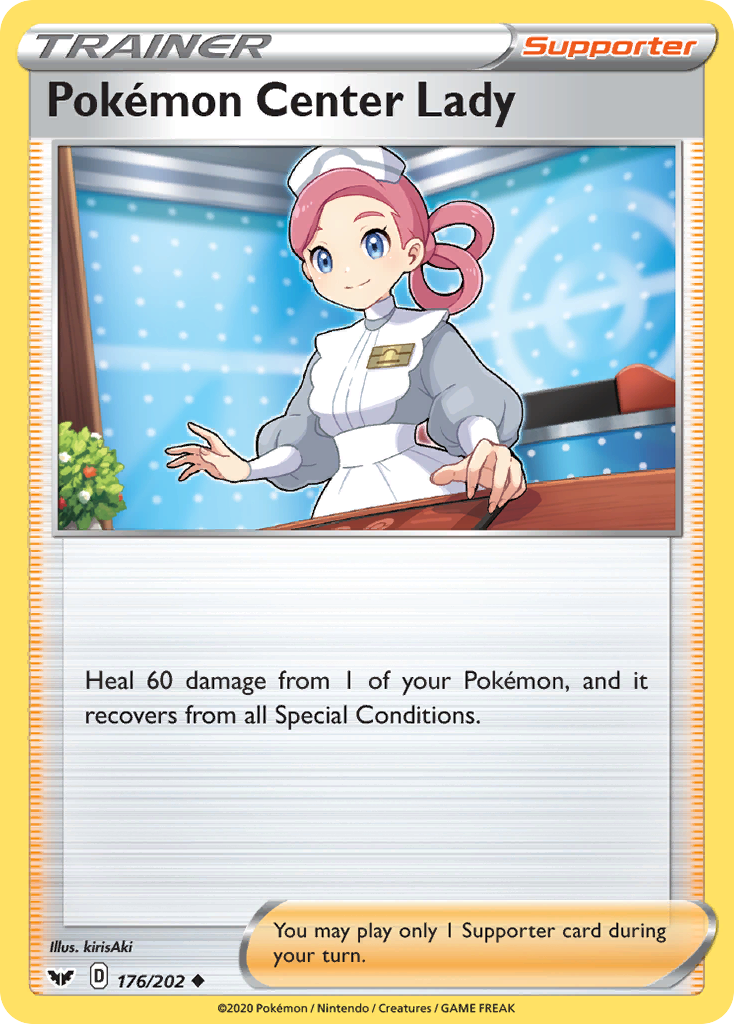 Pokemon Center Lady (176/202) [Sword & Shield: Base Set] | Good Games Modbury