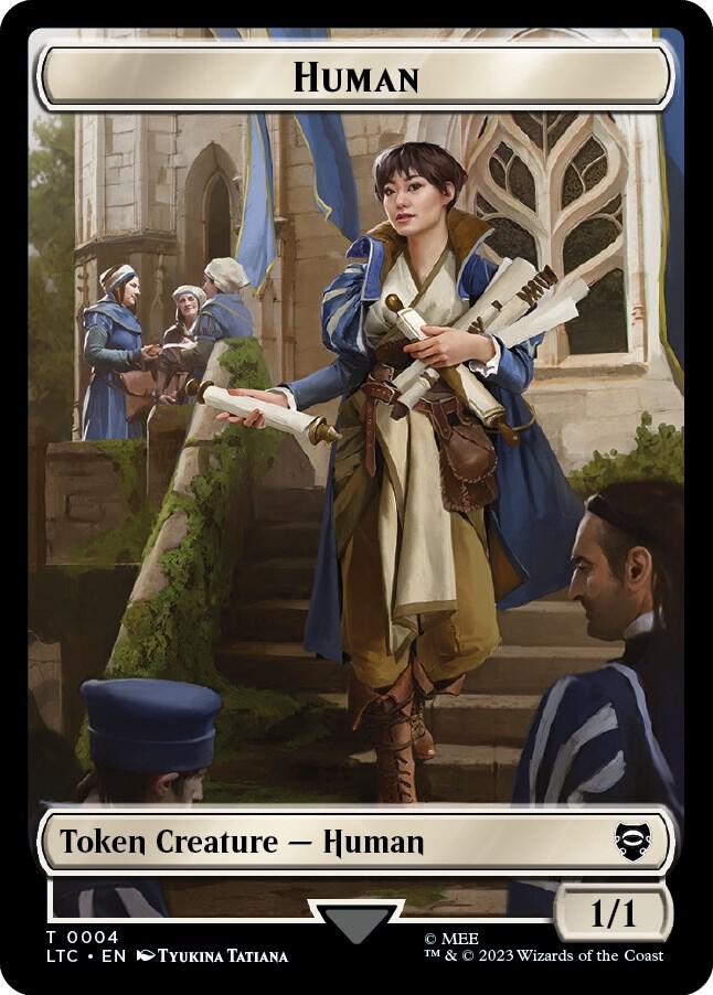 Human Human Soldier 0001 Double Sided Token 4 // 1 (Commander: The Lord of the Rings: Tales of Middle-earth)  | Good Games Modbury