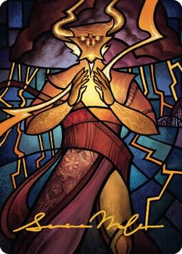 Najal the Storm Runner Art Card Gold Stamped Signature 74 (Art Series: Dominaria United)  | Good Games Modbury