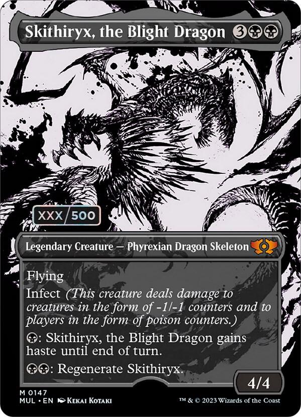 Skithiryx, the Blight Dragon Serialized 147z/65 (March of the Machine: Multiverse Legends)  - Double Rainbow Foil | Good Games Modbury