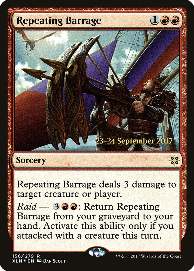 Repeating Barrage [Ixalan Prerelease Promos] | Good Games Modbury