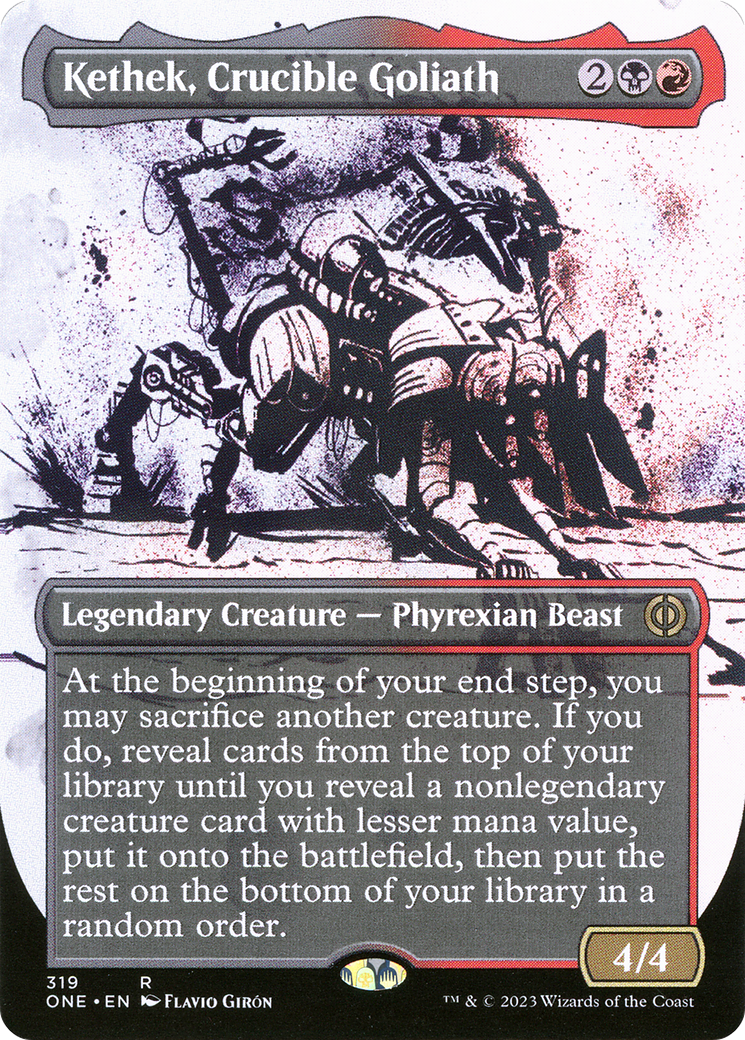 Kethek, Crucible Goliath (Borderless Ichor) [Phyrexia: All Will Be One] | Good Games Modbury