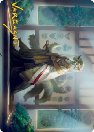 Light Paws Emperors Voice Art Card Gold Stamped Signature 23 (Art Series: Kamigawa: Neon Dynasty)  | Good Games Modbury