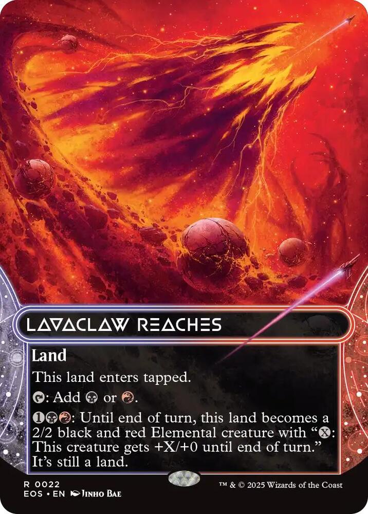 Lavaclaw Reaches  22 (Edge of Eternities: Stellar Sights)  - Borderless Foil | Good Games Modbury