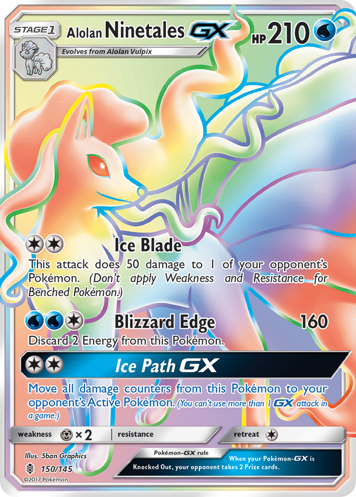 Alolan Ninetales GX (150/145) [Sun & Moon: Guardians Rising] | Good Games Modbury