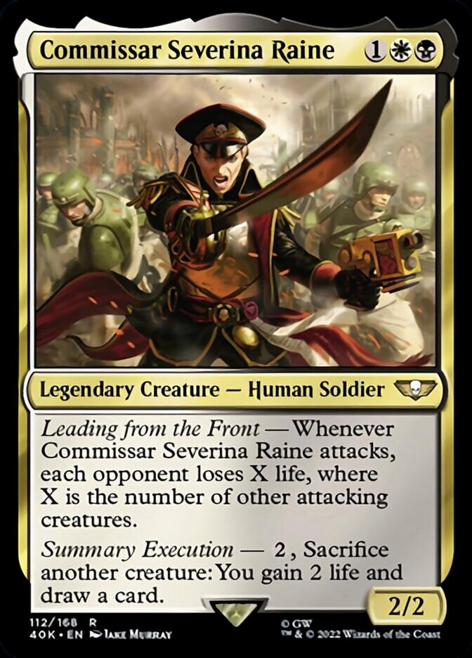 Commissar Severina Raine (Surge Foil) [Universes Beyond: Warhammer 40,000] | Good Games Modbury