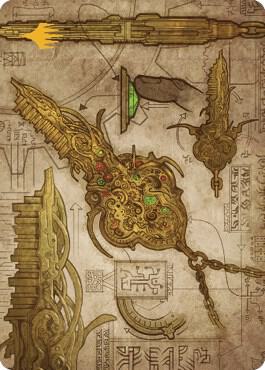 Key to the City Art Card Gold Stamped Planeswalker Symbol 65 (Art Series: The Brothers' War)  | Good Games Modbury