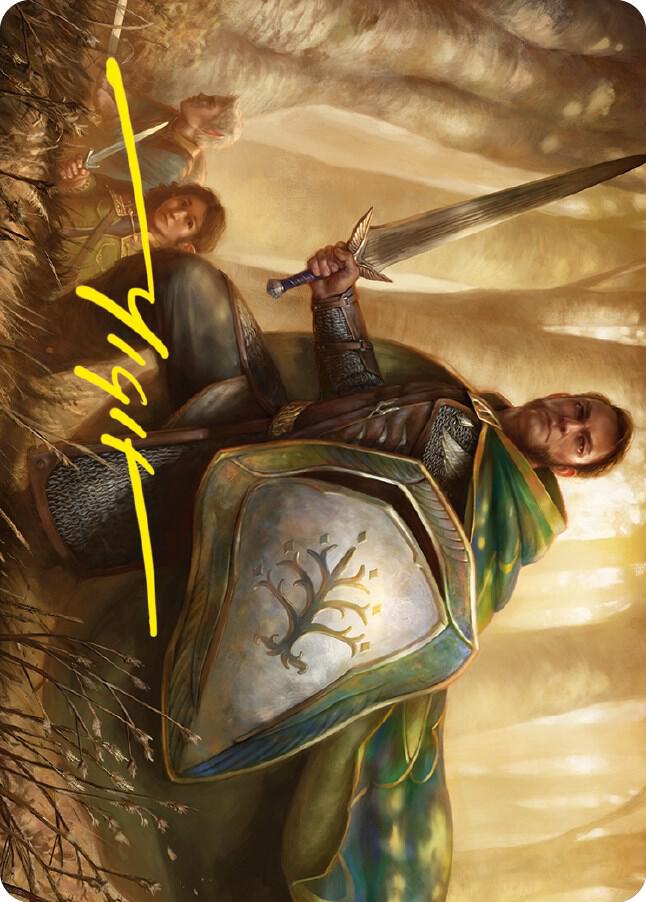 Boromir Warden of the Tower Art Card Gold Stamped Signature 1 (Art Series: Universes Beyond: The Lord of the Rings: Tales of Middle-earth)  | Good Games Modbury