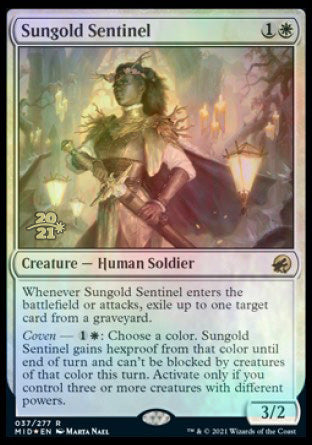 Sungold Sentinel [Innistrad: Midnight Hunt Prerelease Promos] | Good Games Modbury