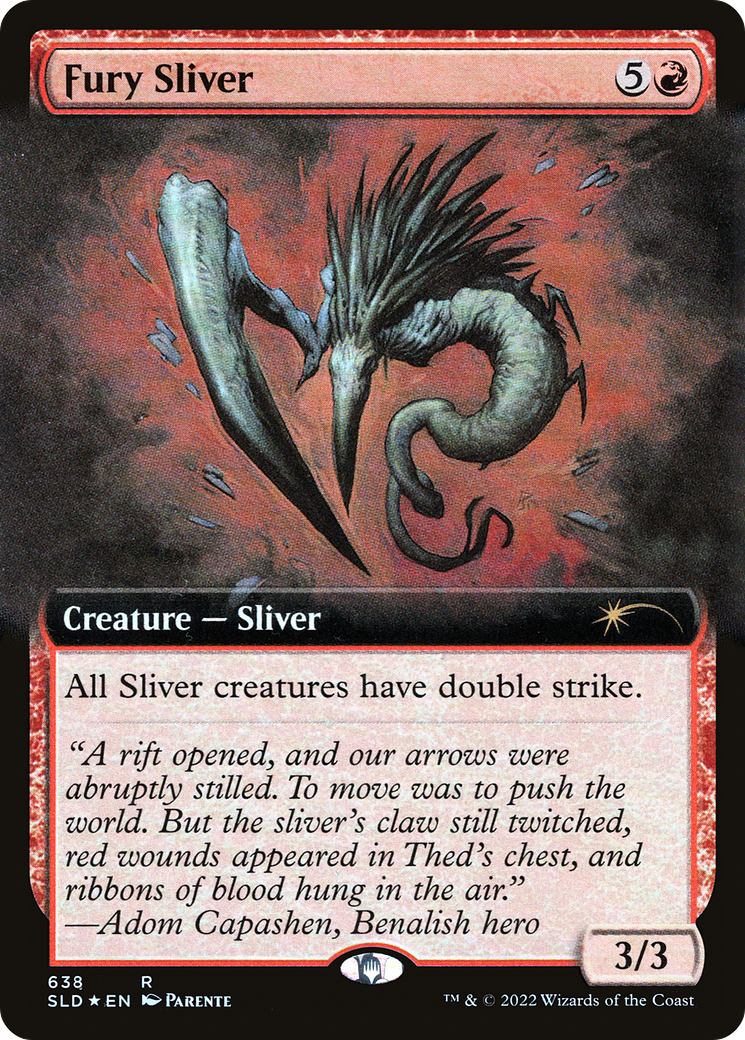 Fury Sliver (Extended Art) [Secret Lair Drop Promos] | Good Games Modbury