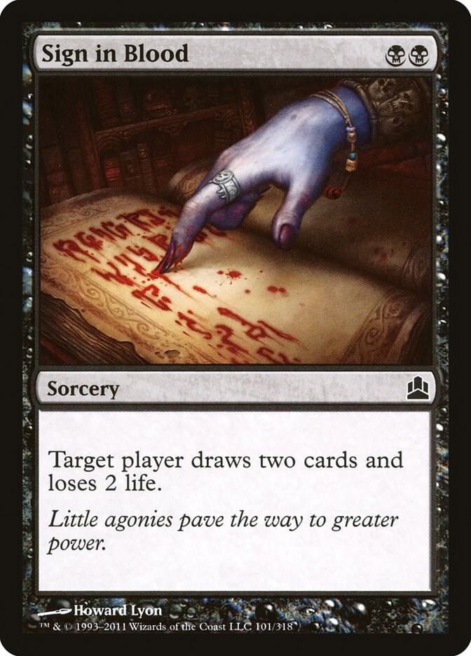 Sign in Blood 101/318 (Commander)  | Good Games Modbury