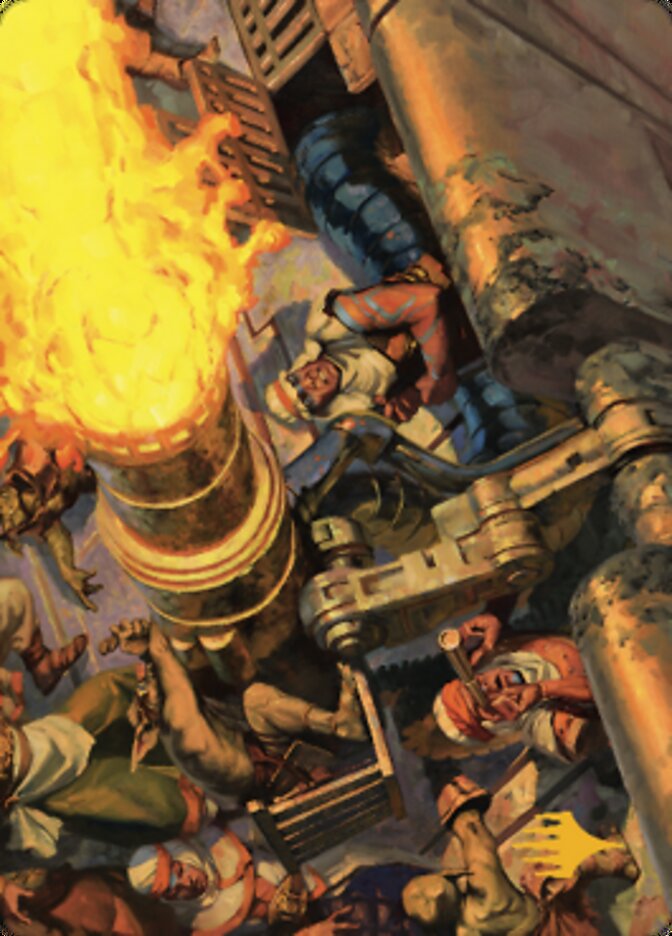 Mana Cannons Art Card (Gold-Stamped Signature) [Dominaria United Art Series] | Good Games Modbury