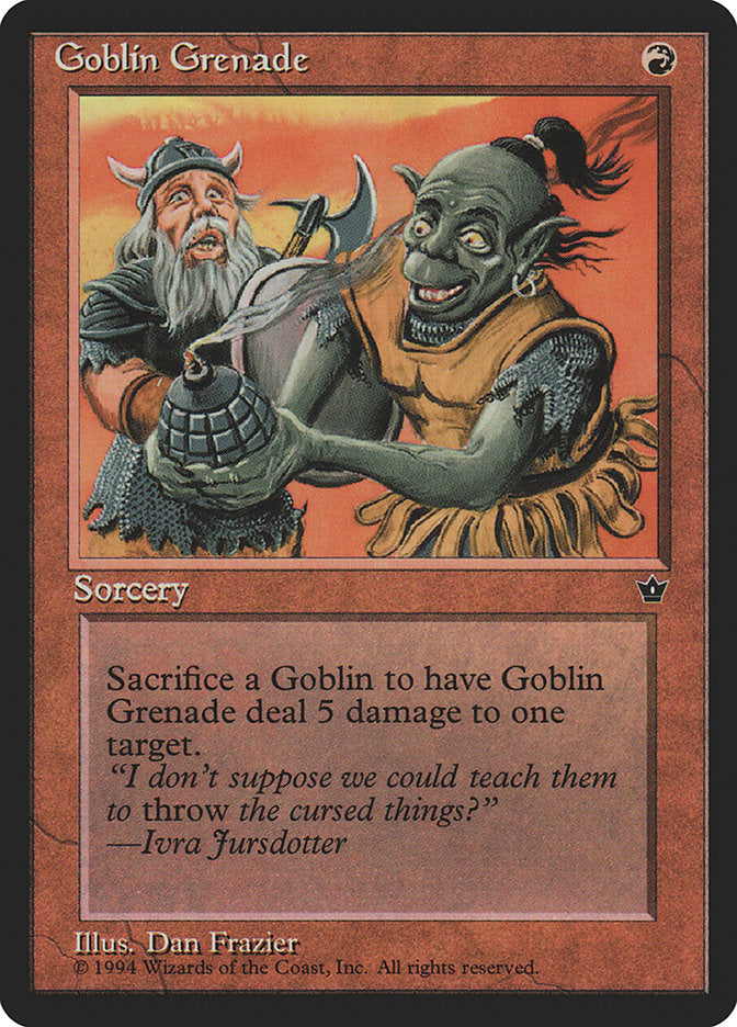 Goblin Grenade (Dan Frazier) [Fallen Empires] | Good Games Modbury