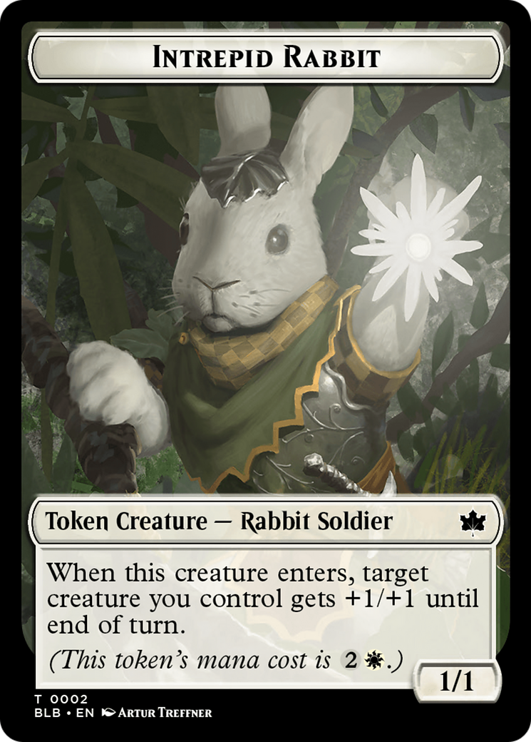 Wall // Intrepid Rabbit Double-Sided Token [Bloomburrow Tokens] | Good Games Modbury