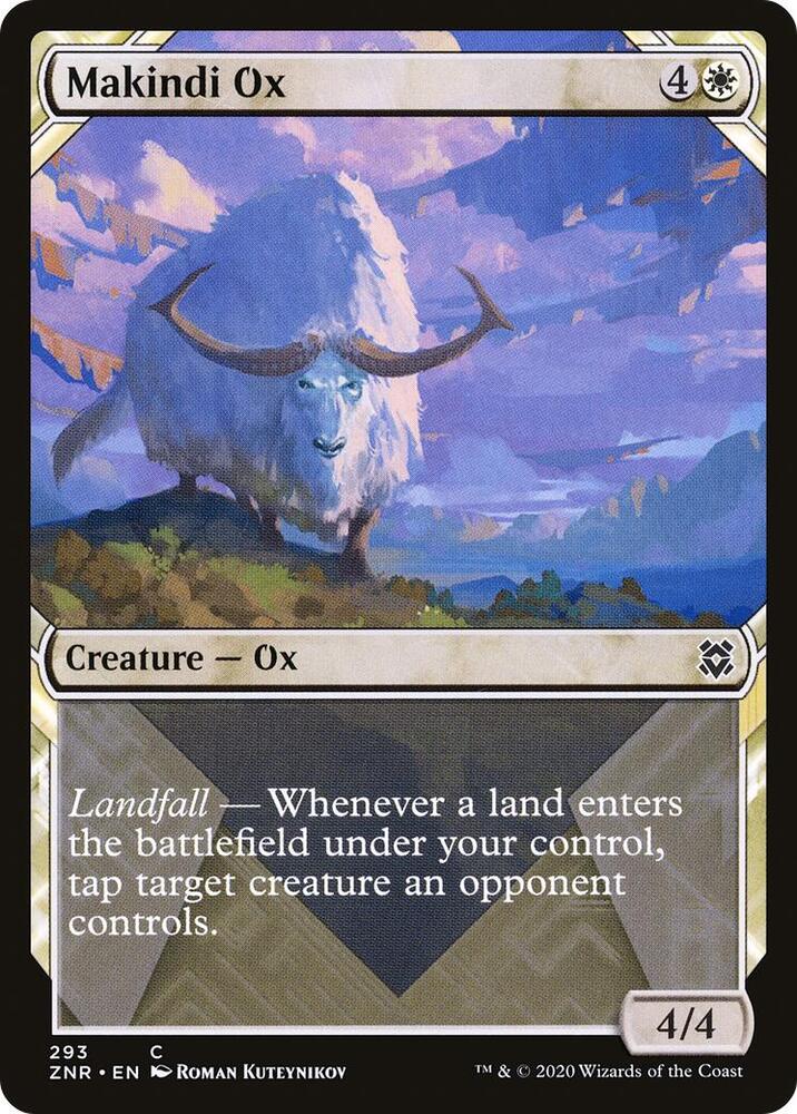 Makindi Ox 293/280 (Zendikar Rising)  - Showcase | Good Games Modbury