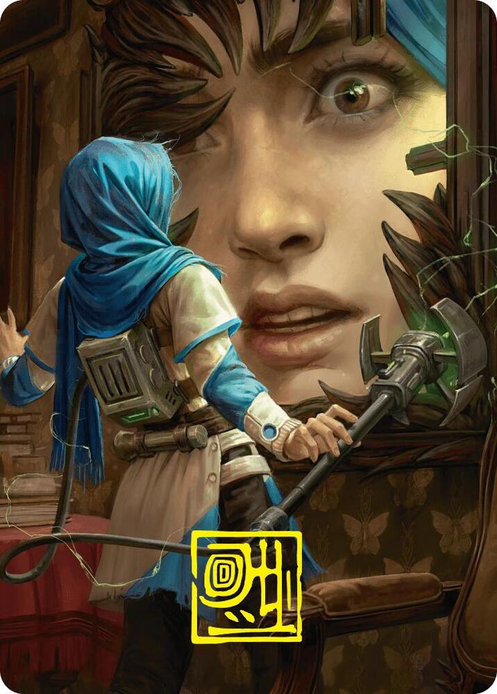 Reality Is Mine to Control Art Card Gold Stamped Signature 51 (Art Series: Duskmourn: House of Horror)  | Good Games Modbury