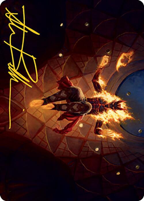 Yusri Fortunes Flame Art Card Gold Stamped Signature 60 (Art Series: Modern Horizons 2)  | Good Games Modbury