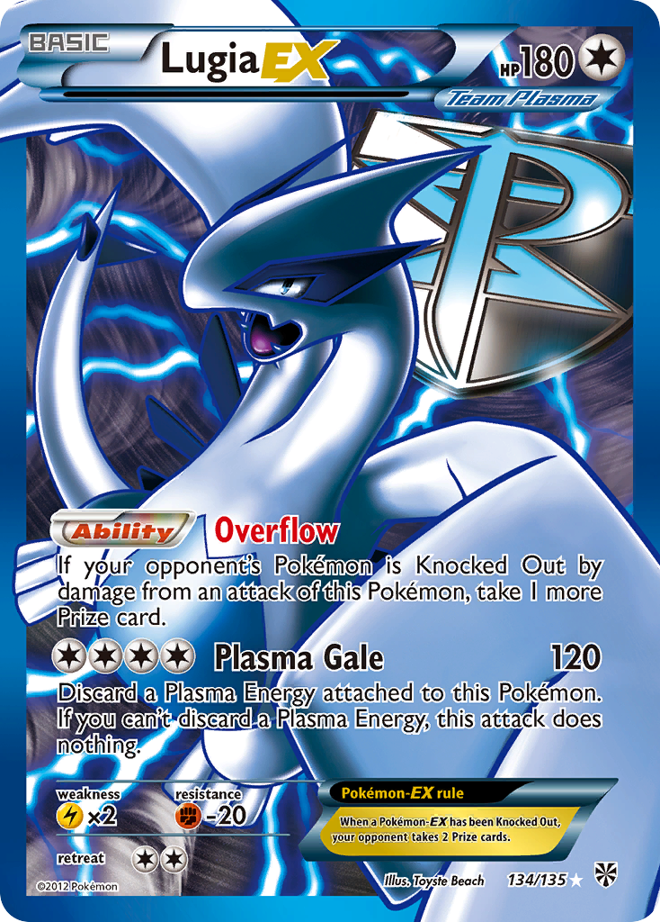 Lugia EX (134/135) [Black & White: Plasma Storm] | Good Games Modbury