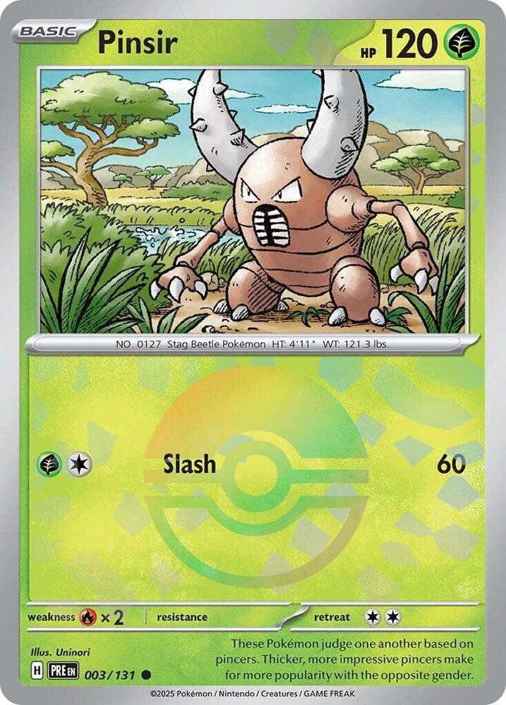 Pinsir (003/131) (Poke Ball Pattern) [Scarlet & Violet: Prismatic Evolutions] | Good Games Modbury