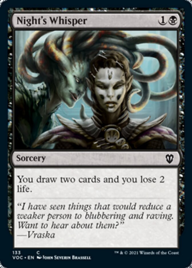 Night's Whisper [Innistrad: Crimson Vow Commander] | Good Games Modbury