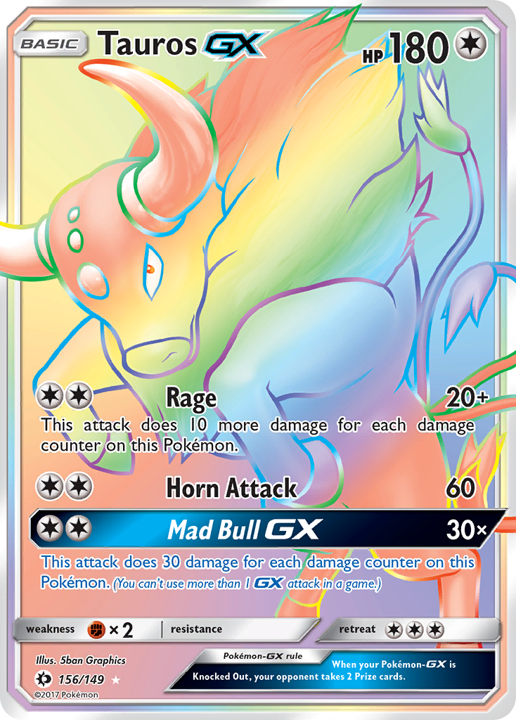 Tauros GX (156/149) [Sun & Moon: Base Set] | Good Games Modbury
