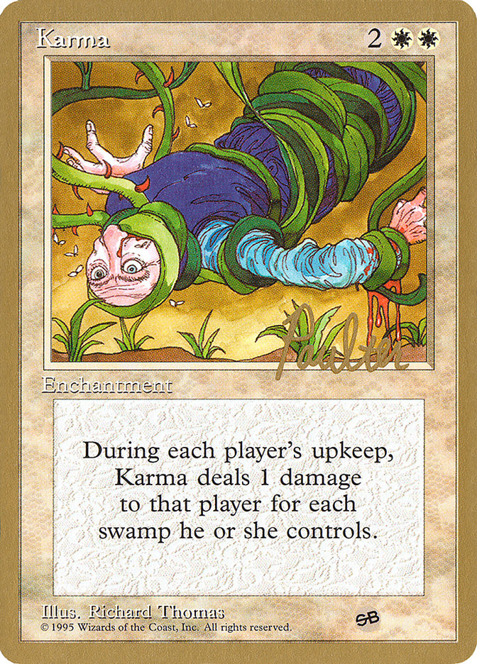 Karma (Preston Poulter) (SB) [Pro Tour Collector Set] | Good Games Modbury