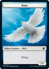 Bird // Dinosaur Cat Double-Sided Token [Commander 2020 Tokens] | Good Games Modbury