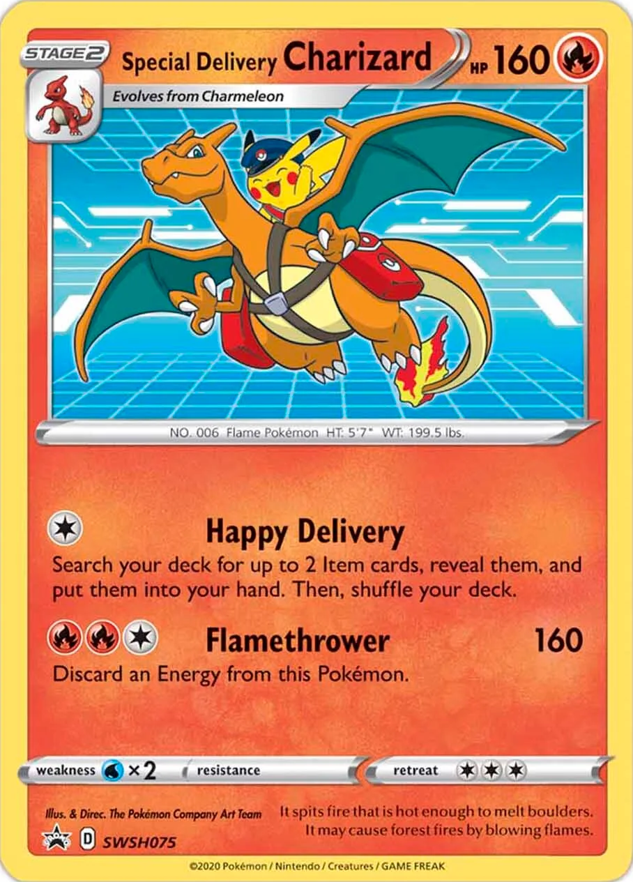 Special Delivery Charizard (SWSH075) [Sword & Shield: Black Star Promos] | Good Games Modbury