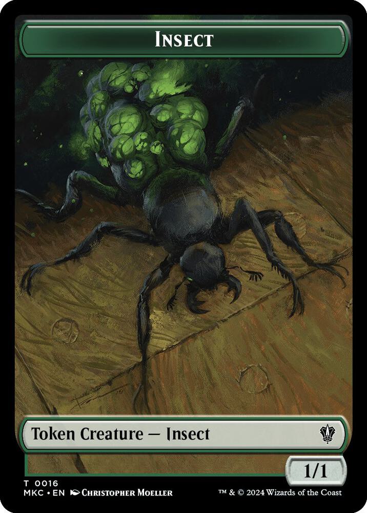 Insect 0016 Manifest Double Sided Token 16 // 29 (Commander: Murders at Karlov Manor)  | Good Games Modbury