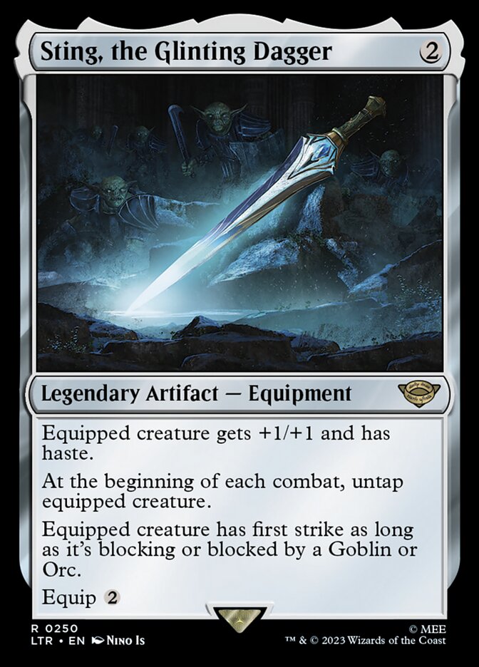 Sting, the Glinting Dagger 250/281 (Universes Beyond: The Lord of the Rings: Tales of Middle-earth)  - Foil | Good Games Modbury
