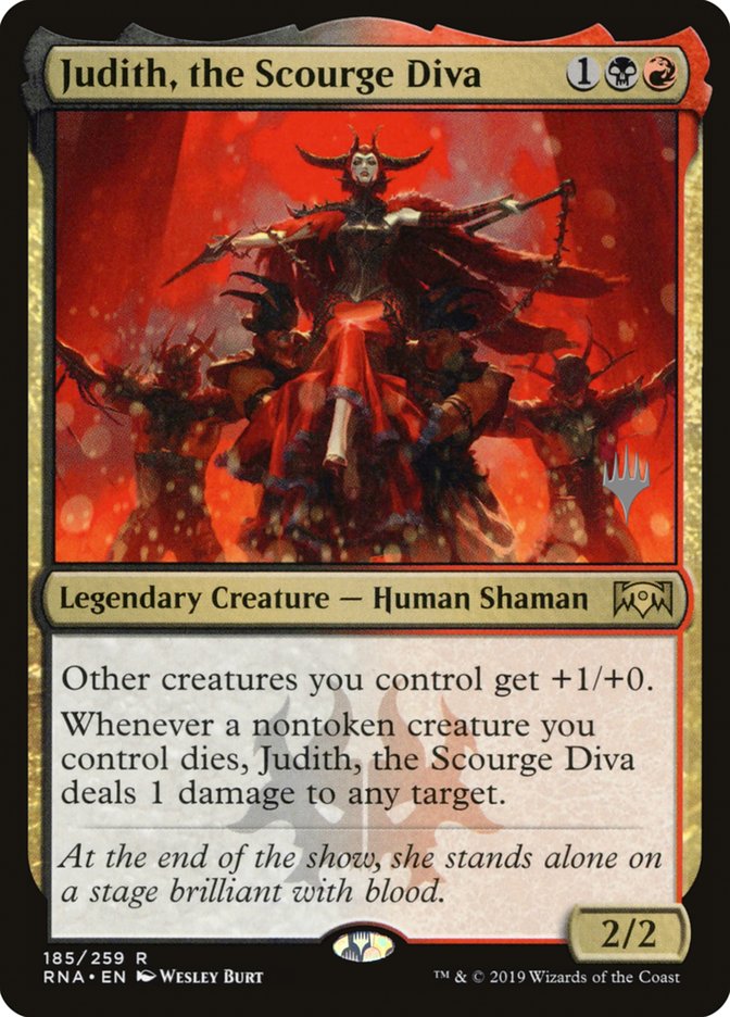 Judith, the Scourge Diva (Promo Pack) [Ravnica Allegiance Promos] | Good Games Modbury
