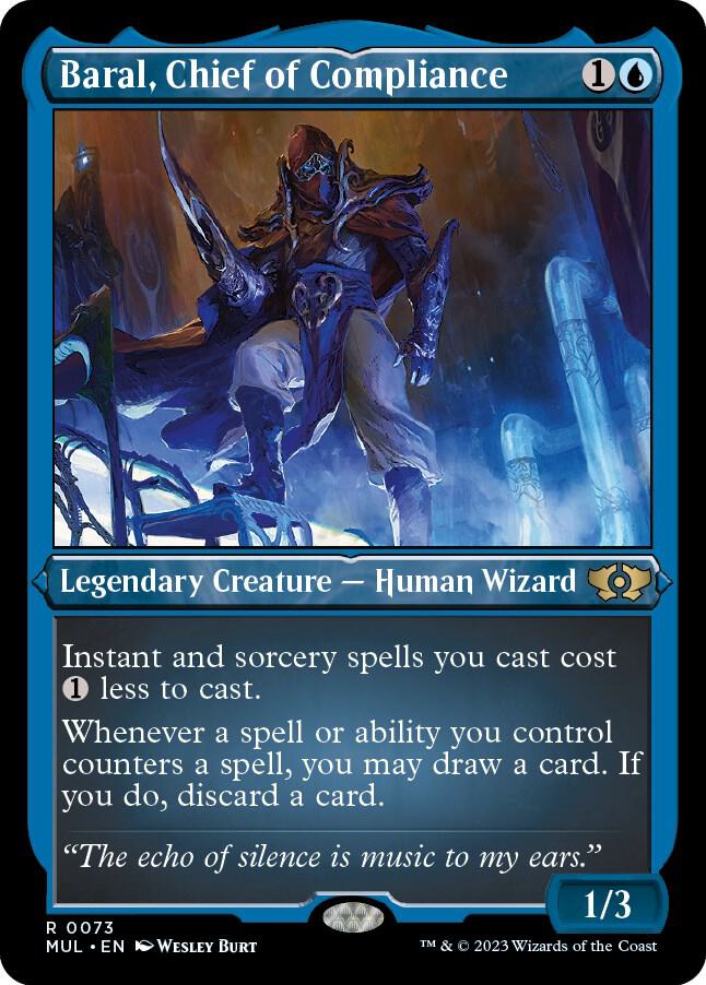 Baral, Chief of Compliance 73/65 (March of the Machine: Multiverse Legends)  - Etched Foil | Good Games Modbury