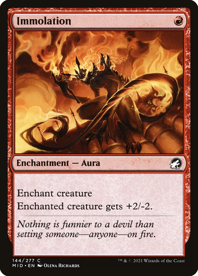 Immolation 144/277 (Innistrad: Midnight Hunt)  - Foil | Good Games Modbury