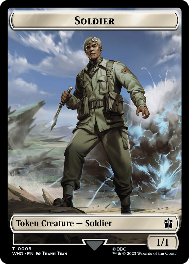 Soldier // Food (0025) Double-Sided Token [Doctor Who Tokens] | Good Games Modbury