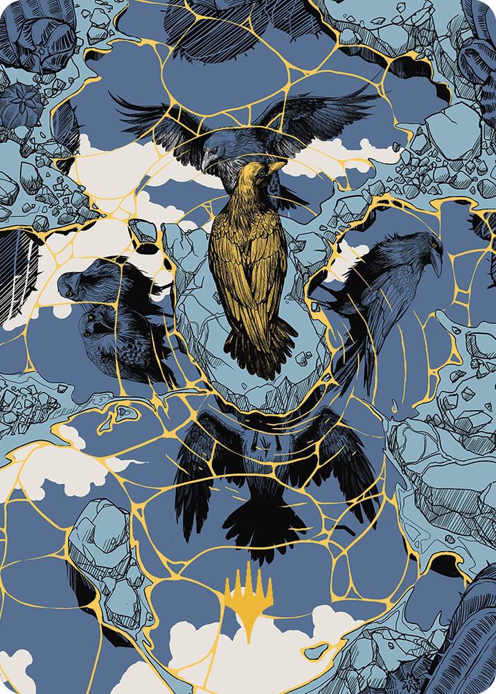 Fractured Identity Art Card Gold Stamped Planeswalker Symbol 46 (Art Series: Outlaws of Thunder Junction)  | Good Games Modbury