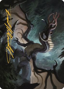 Brainstealer Dragon Art Card Gold Stamped Signature 31 (Art Series: Commander Legends: Battle for Baldur's Gate)  | Good Games Modbury