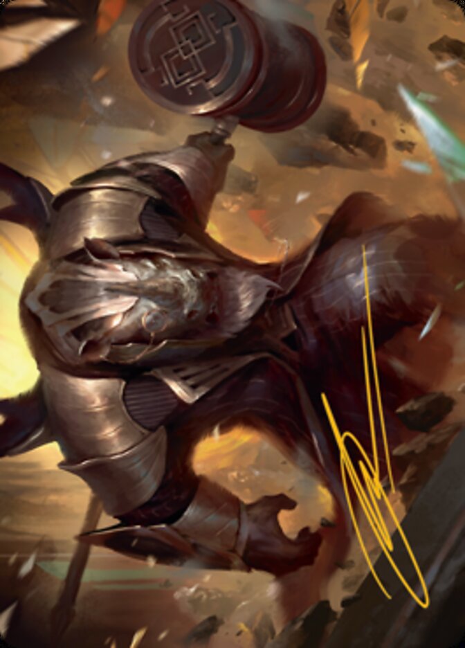 Perrie, the Pulverizer Art Card (Gold-Stamped Signature) [Streets of New Capenna Art Series] | Good Games Modbury